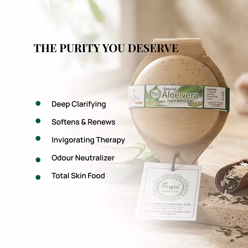 Aloevera Handmade Organic Ayurvedic Soap Herbal Bath Bar
