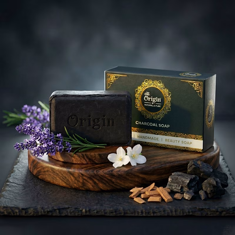 Charcoal Handmade Organic Ayurvedic Soap 100g Charcoal Bath Bar