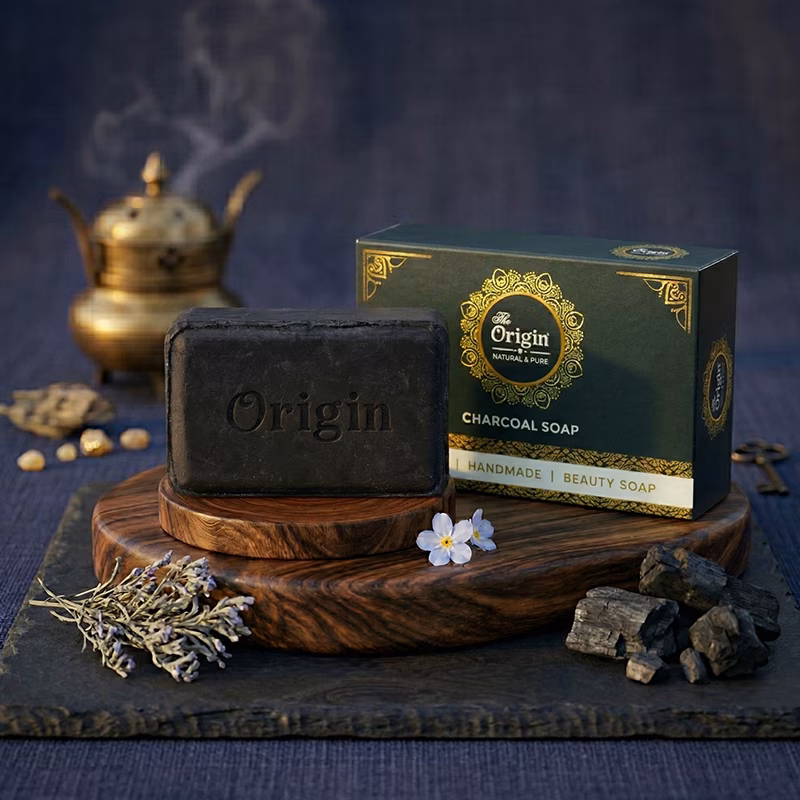 Charcoal Handmade Organic Ayurvedic Soap 100g Charcoal Bath Bar
