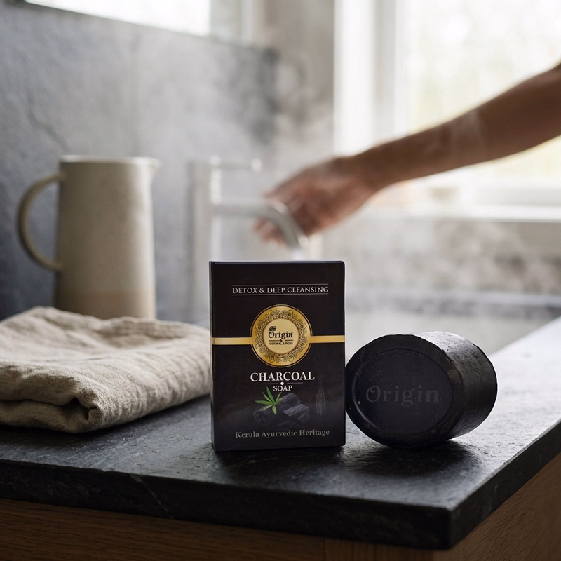 Charcoal Handmade Organic Ayurvedic Soap 125g Charcoal Bath Bar