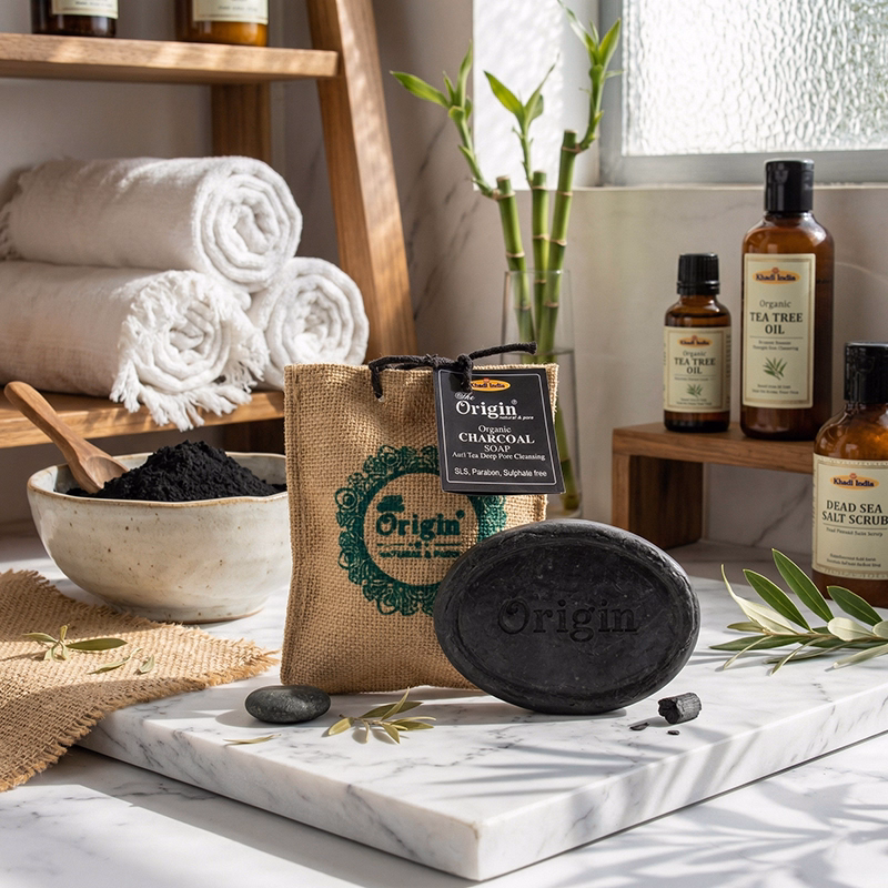 Charcoal Handmade Organic Ayurvedic Soap 150g Charcoal Bath Bar