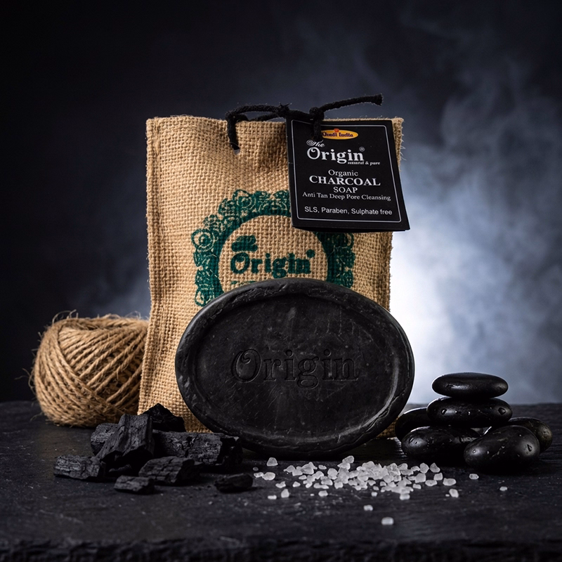Charcoal Handmade Organic Ayurvedic Soap 150g Charcoal Bath Bar