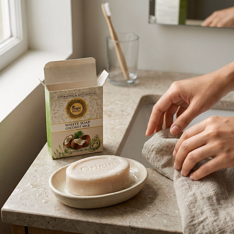 Coconut Milk Handmade Organic Ayurvedic Soap 125g Herbal Bath Bar