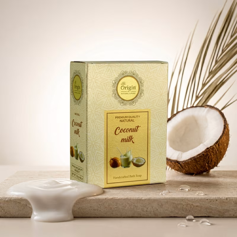 Coconut Milk Soap Handmade Organic Ayurvedic Soap 125g Herbal Bath Bar