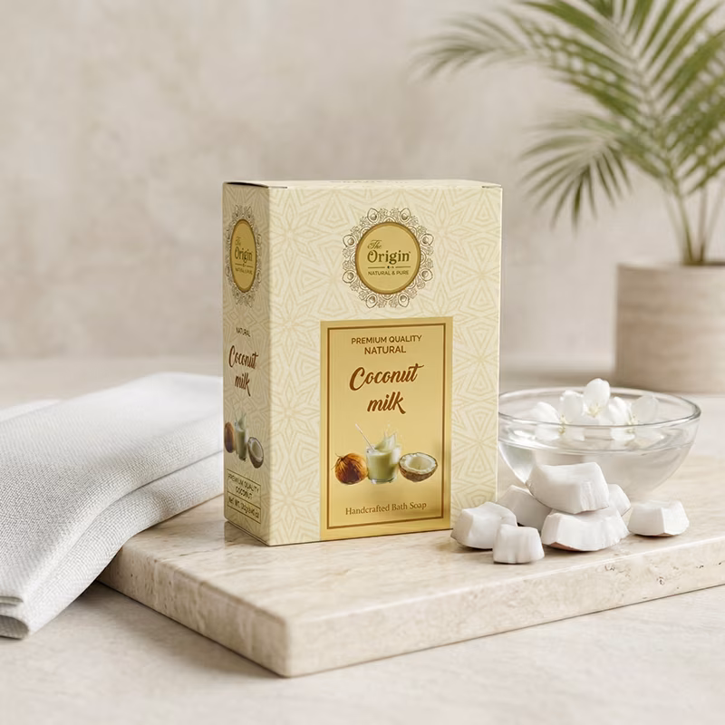 Coconut Milk Soap Handmade Organic Ayurvedic Soap 125g Herbal Bath Bar