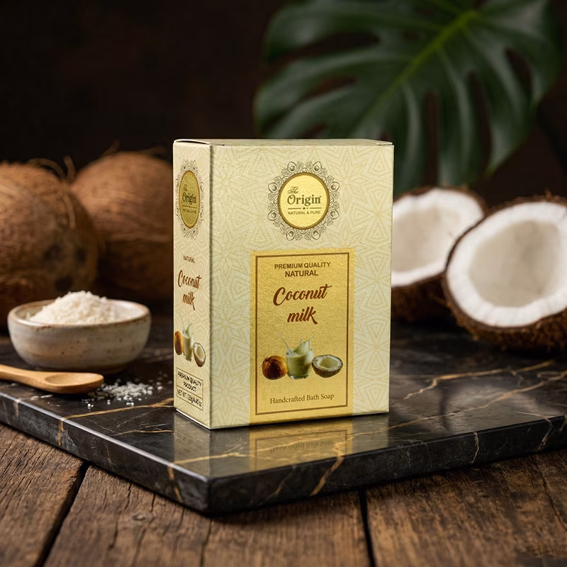 Coconut Milk Soap Handmade Organic Ayurvedic Soap 125g Herbal Bath Bar