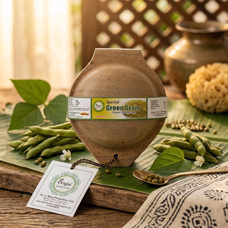 Green Gram Handmade Organic Ayurvedic Soap Herbal Bath Bar
