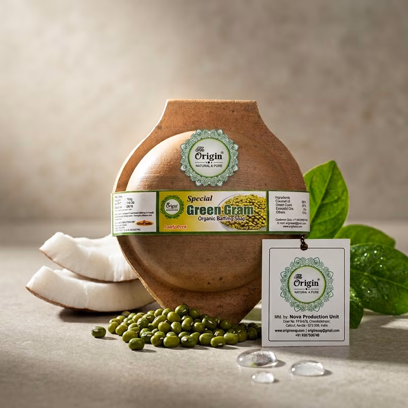 Green Gram Handmade Organic Ayurvedic Soap Herbal Bath Bar