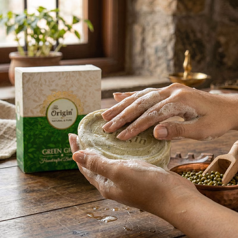 Green Gram Handmade Organic Ayurvedic Soap 125g Natural Bath Bar