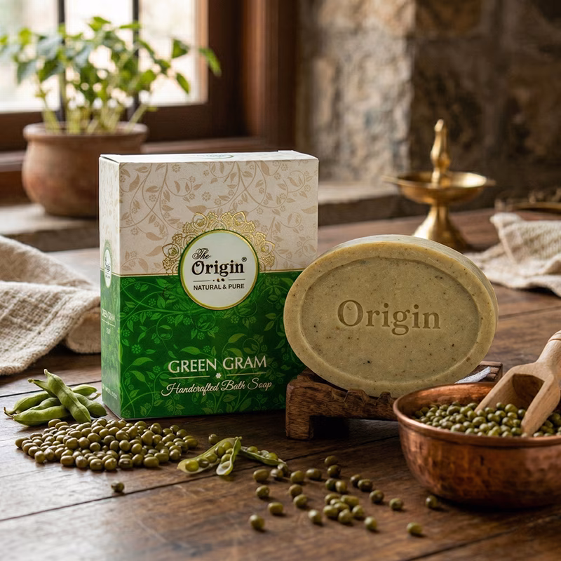 Green Gram Handmade Organic Ayurvedic Soap 125g Natural Bath Bar