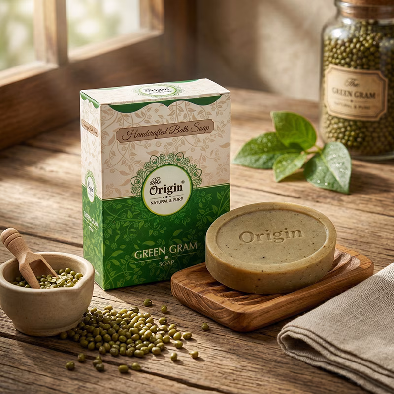 Green Gram Handmade Organic Ayurvedic Soap 125g Natural Bath Bar