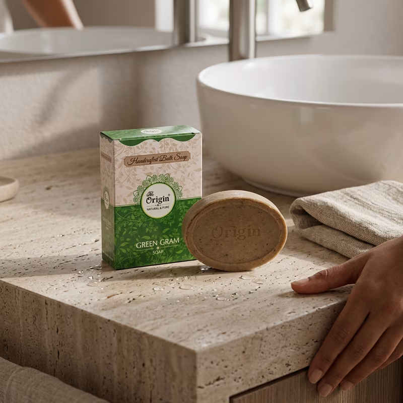 Green Gram Handmade Organic Ayurvedic Soap 125g Natural Bath Bar