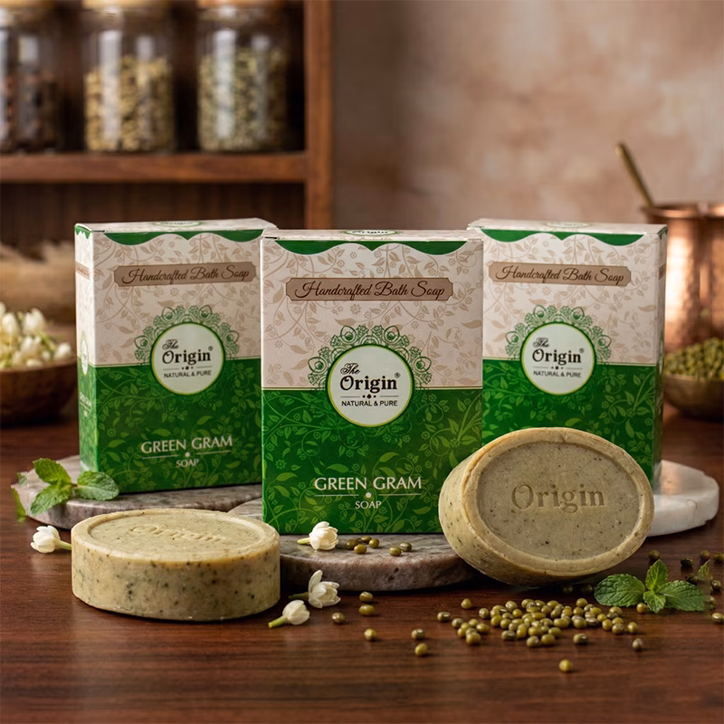 Green Gram Handmade Organic Ayurvedic Soap 125g Natural Bath Bar
