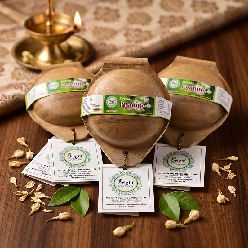 Jasmine Handmade Organic Ayurvedic Soap 100g Herbal Bath Bar