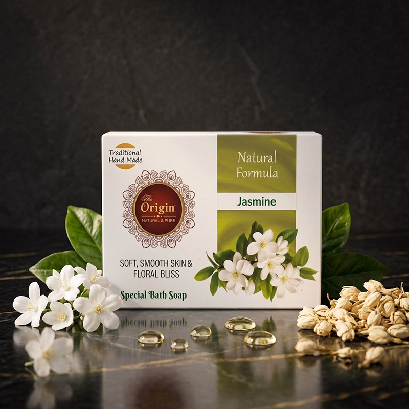 Jasmine Soap Handmade Organic Ayurvedic Soap 75g (Pack of 6) Herbal Bath Bar