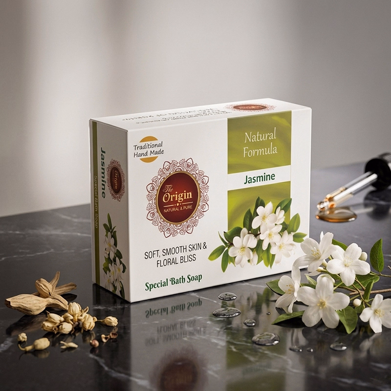 Jasmine Soap Handmade Organic Ayurvedic Soap 75g (Pack of 6) Herbal Bath Bar