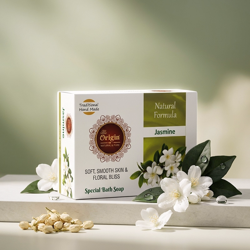 Jasmine Soap Handmade Organic Ayurvedic Soap 75g (Pack of 6) Herbal Bath Bar