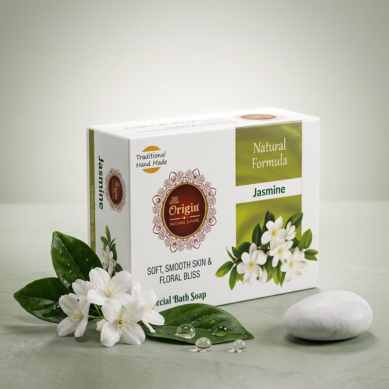 Jasmine Soap Handmade Organic Ayurvedic Soap 75g (Pack of 6) Herbal Bath Bar