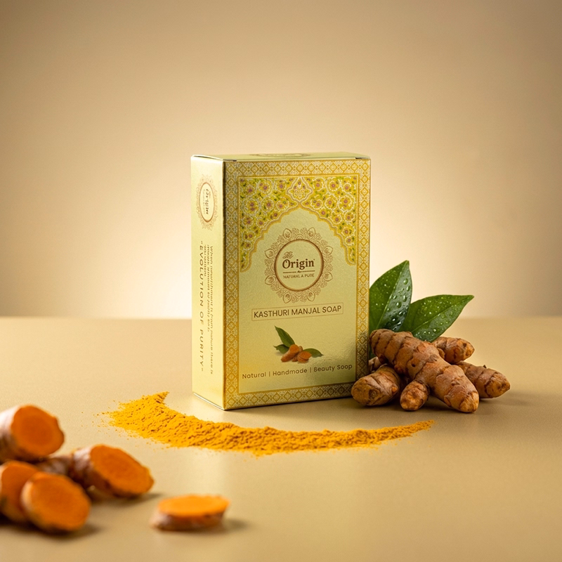 Kasturi Manjal Handmade Organic Ayurvedic Soap 100g Herbal Bath Bar