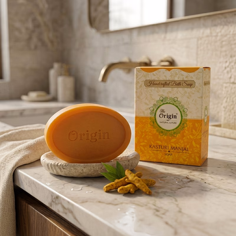 Kasturi Manjal Handmade Organic Ayurvedic Soap 125g Organic Bath Bar