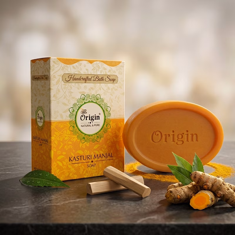 Kasturi Manjal Handmade Organic Ayurvedic Soap 125g Organic Bath Bar