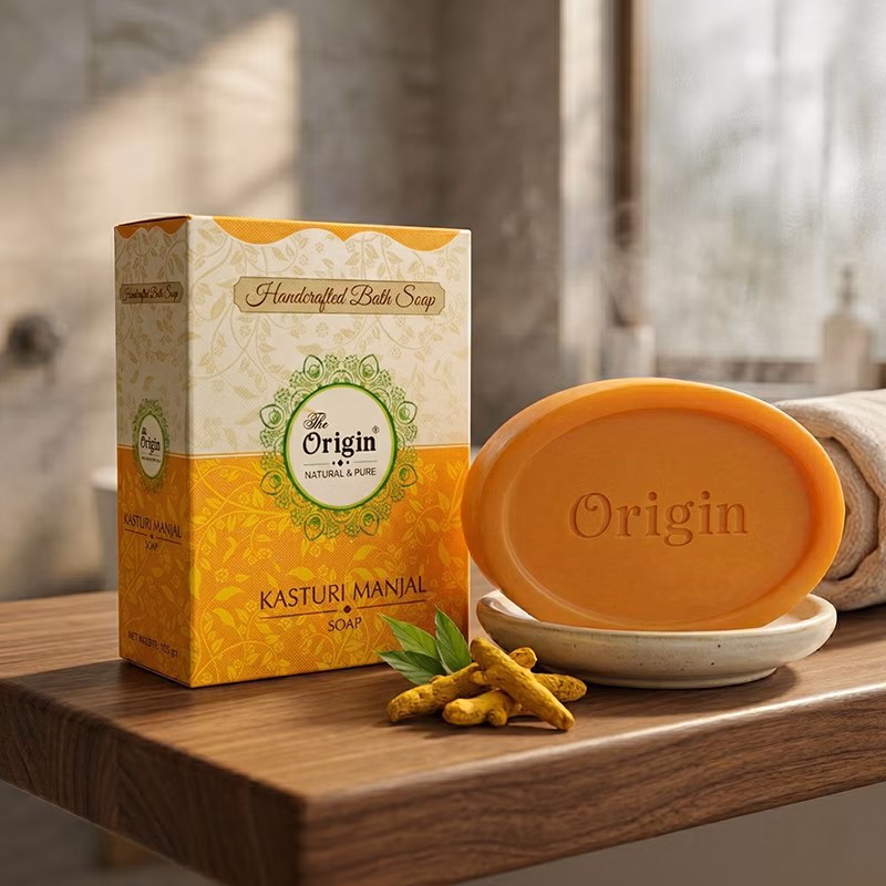 Kasturi Manjal Handmade Organic Ayurvedic Soap 125g Organic Bath Bar