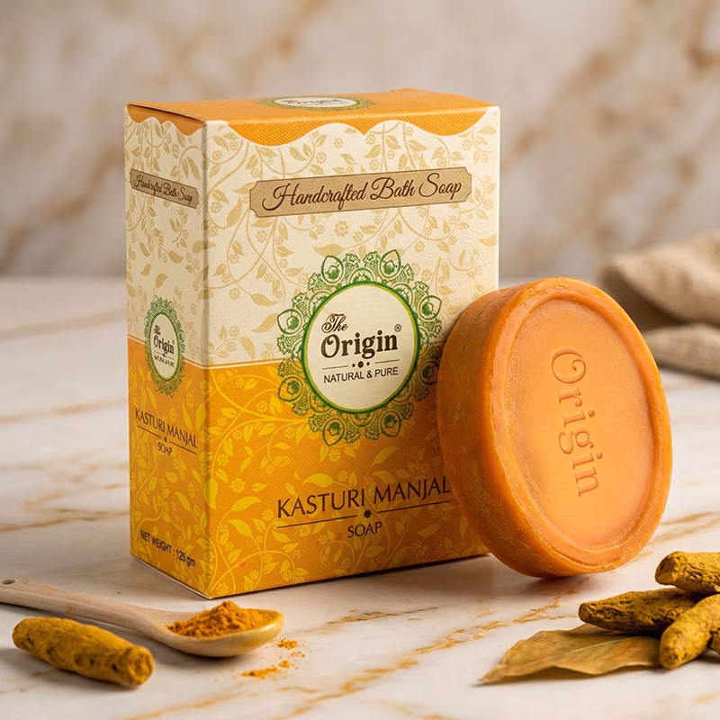 Kasturi Manjal Handmade Organic Ayurvedic Soap 125g Organic Bath Bar