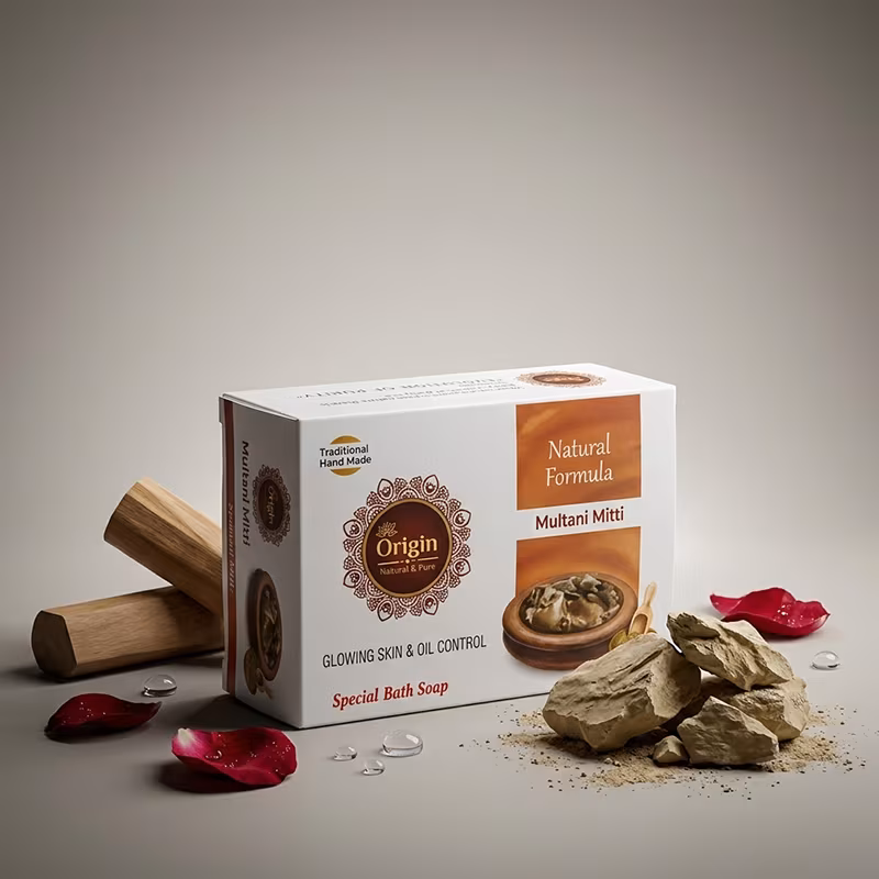 Multani Mitti Handmade Organic Ayurvedic Soap 75g Mineral Clay Bath Bar
