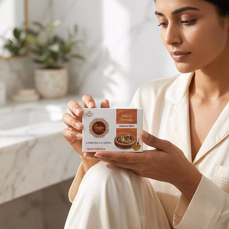 Multani Mitti Handmade Organic Ayurvedic Soap 75g Mineral Clay Bath Bar