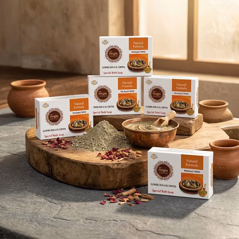 Multani Mitti Handmade Organic Ayurvedic Soap 75g Mineral Clay Bath Bar