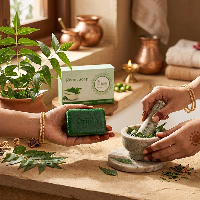 Neem Handmade Organic Ayurvedic Soap 100g Herbal Bath Bar