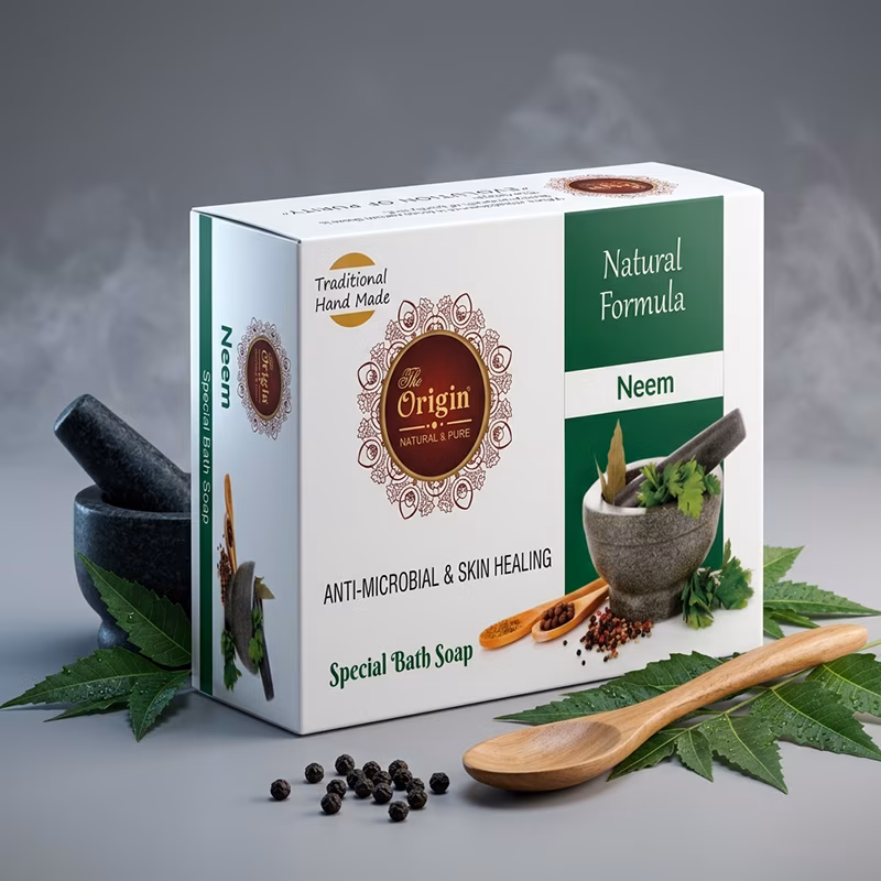 Neem Soap Handmade Organic Ayurvedic Soap 75g Herbal Bath Bar