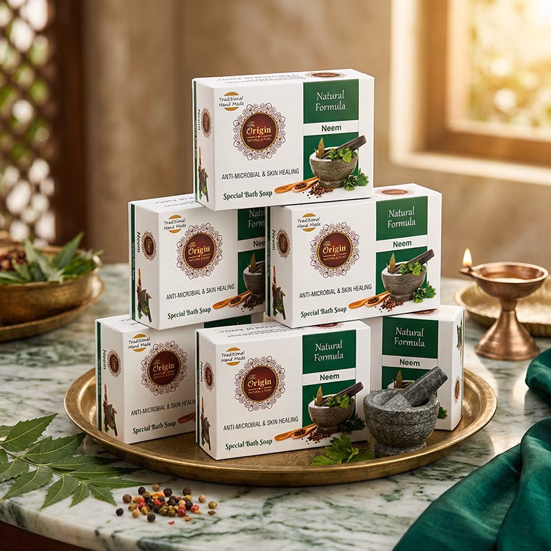 Neem Soap Handmade Organic Ayurvedic Soap 75g Herbal Bath Bar