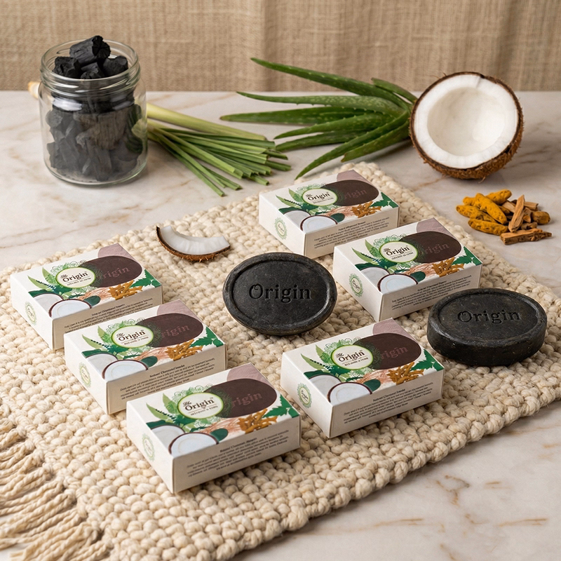 Origin Black Handmade Organic Ayurvedic Soap 125g Organic Bath Bar