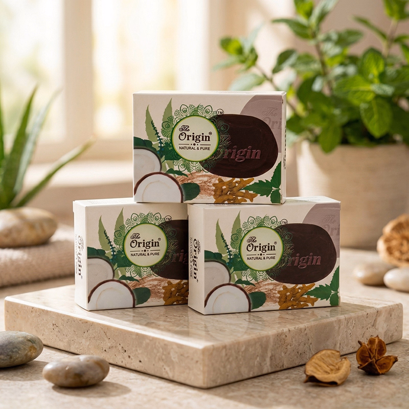 Origin Black Handmade Organic Ayurvedic Soap 125g Organic Bath Bar