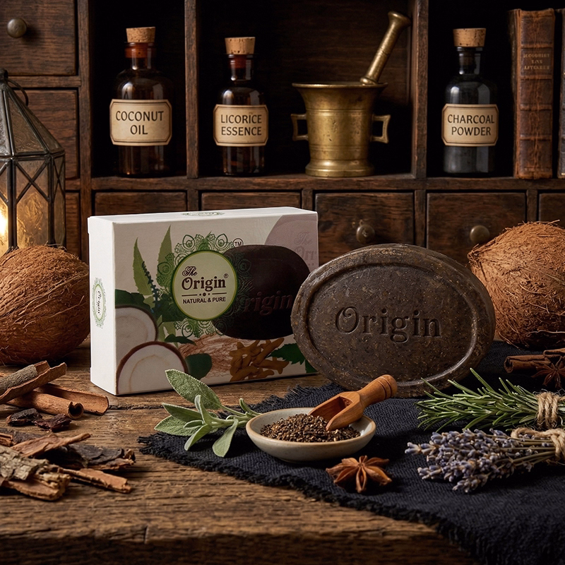 Origin Black Handmade Organic Ayurvedic Soap 125g Organic Bath Bar