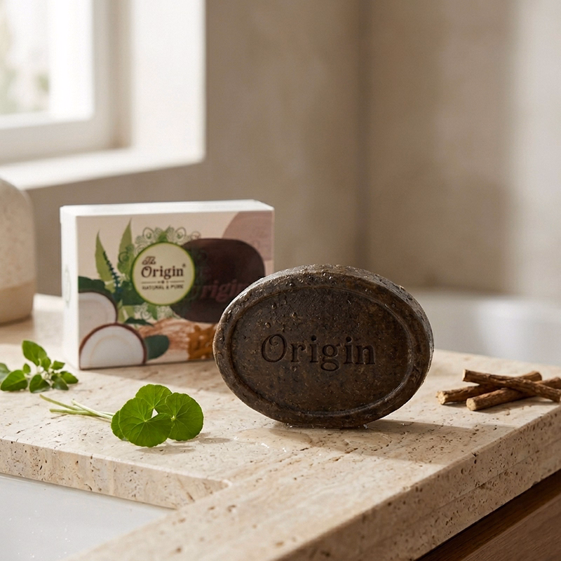 Origin Black Handmade Organic Ayurvedic Soap 125g Organic Bath Bar