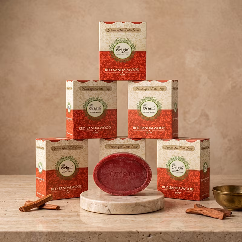 Red Sandal Handmade Organic Ayurvedic Soap 125g Organic Bath Bar