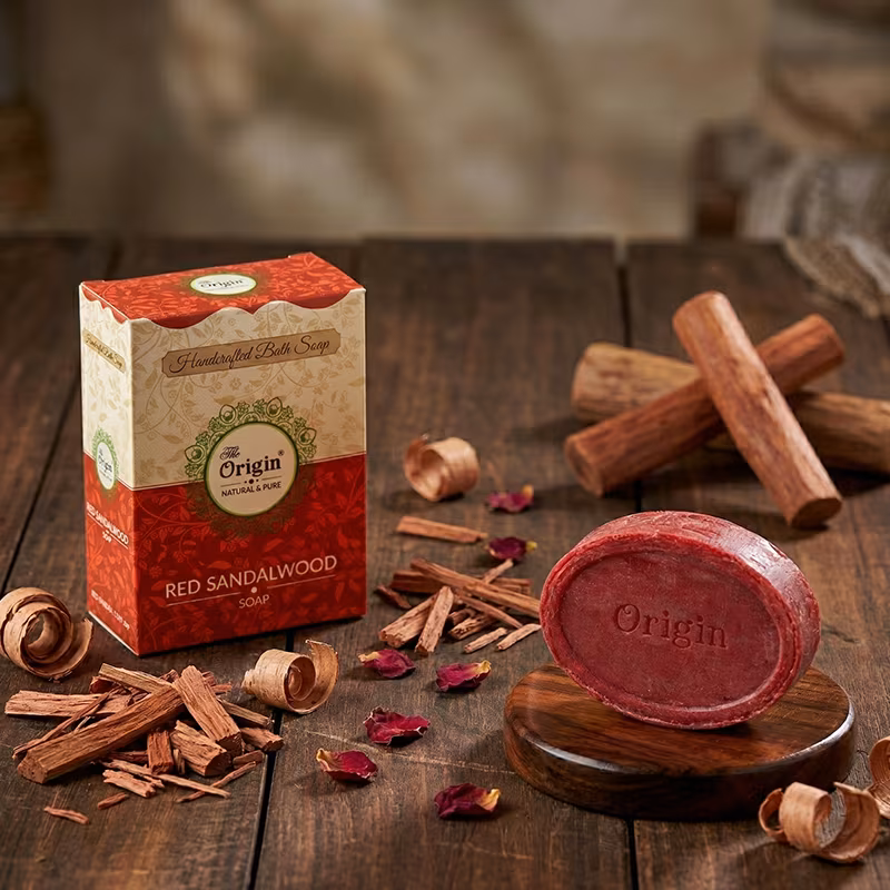 Red Sandal Handmade Organic Ayurvedic Soap 125g Organic Bath Bar