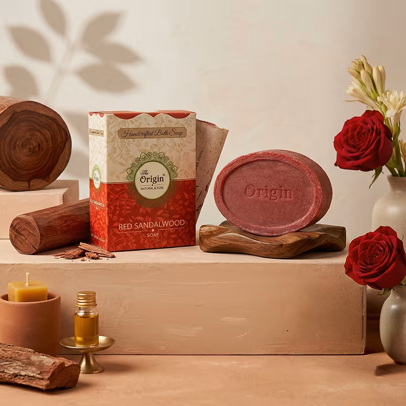 Red Sandal Handmade Organic Ayurvedic Soap 125g Organic Bath Bar