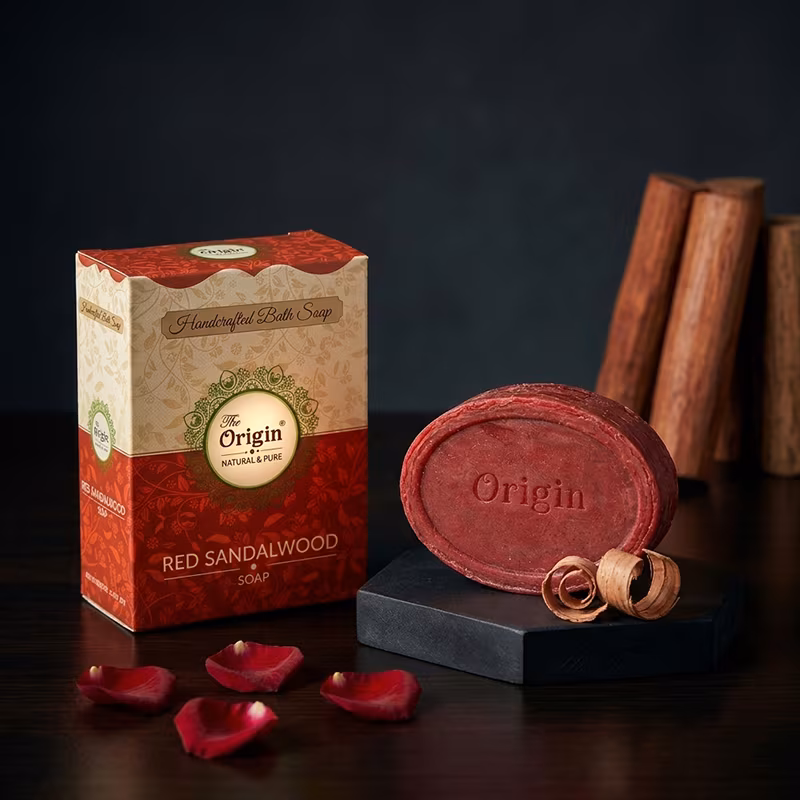 Red Sandal Handmade Organic Ayurvedic Soap 125g Organic Bath Bar