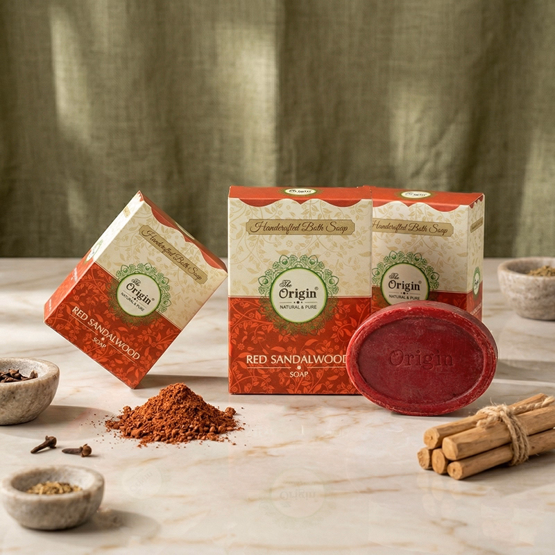 Red Sandal Handmade Organic Ayurvedic Soap 125g Organic Bath Bar