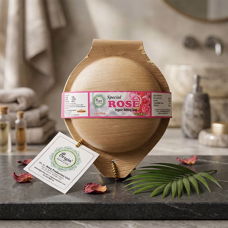 Rose Handmade Organic Ayurvedic Soap 100g Herbal Bath Bar