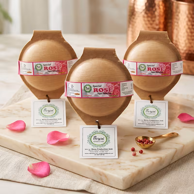 Rose Handmade Organic Ayurvedic Soap 100g Herbal Bath Bar