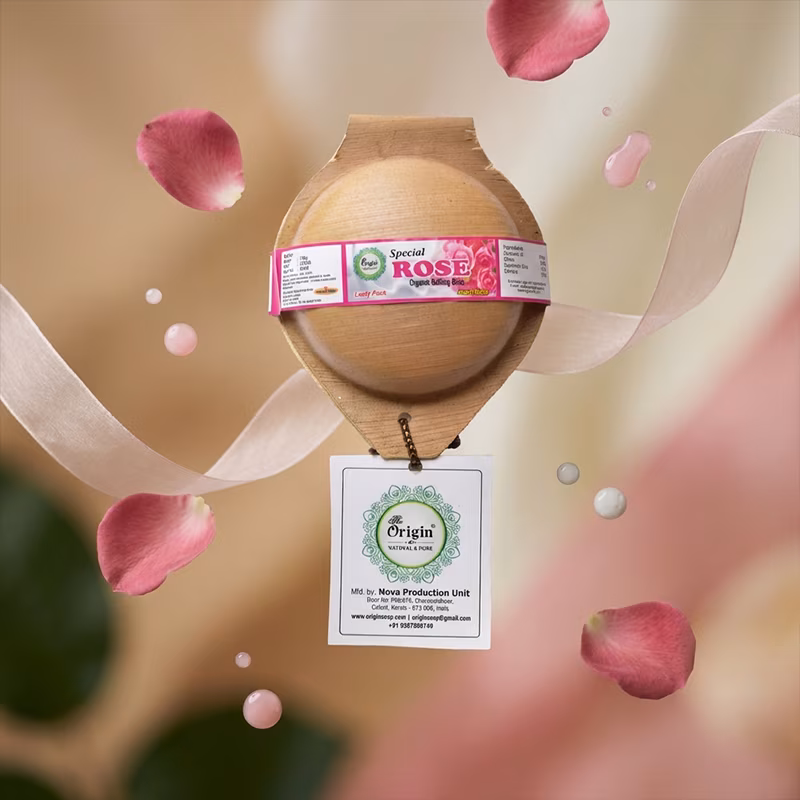 Rose Handmade Organic Ayurvedic Soap 100g Herbal Bath Bar