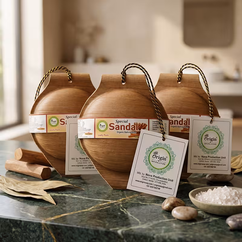 Sandal Handmade Organic Ayurvedic Soap 100g Herbal Bath Bar