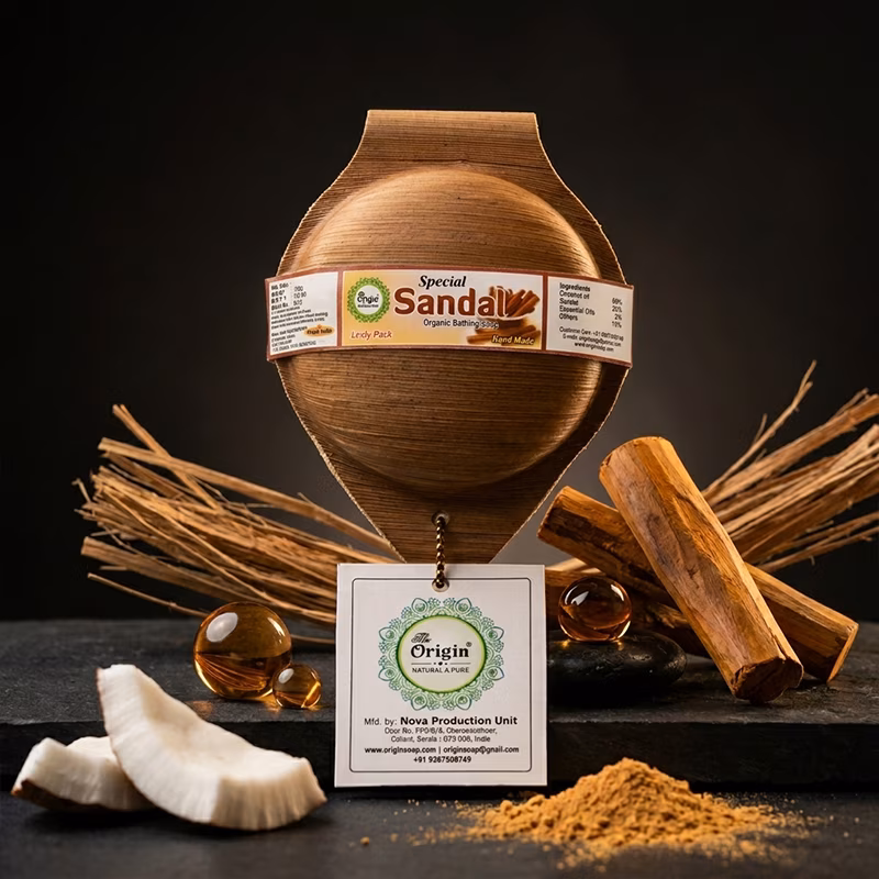 Sandal Handmade Organic Ayurvedic Soap 100g Herbal Bath Bar
