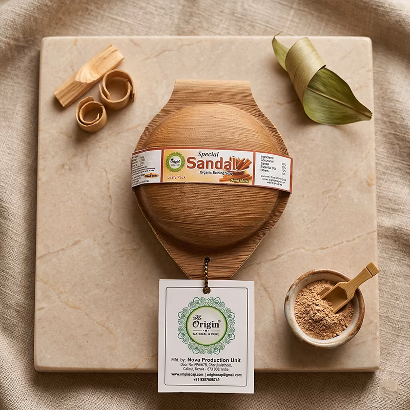 Sandal Handmade Organic Ayurvedic Soap 100g Herbal Bath Bar