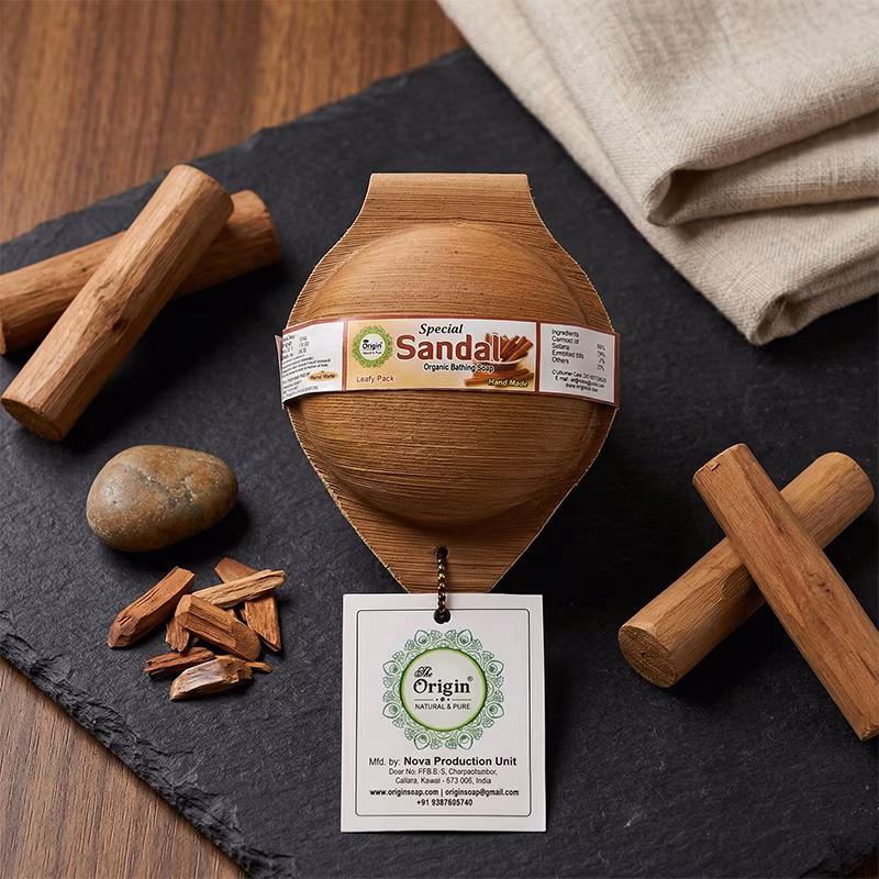Sandal Handmade Organic Ayurvedic Soap 100g Herbal Bath Bar