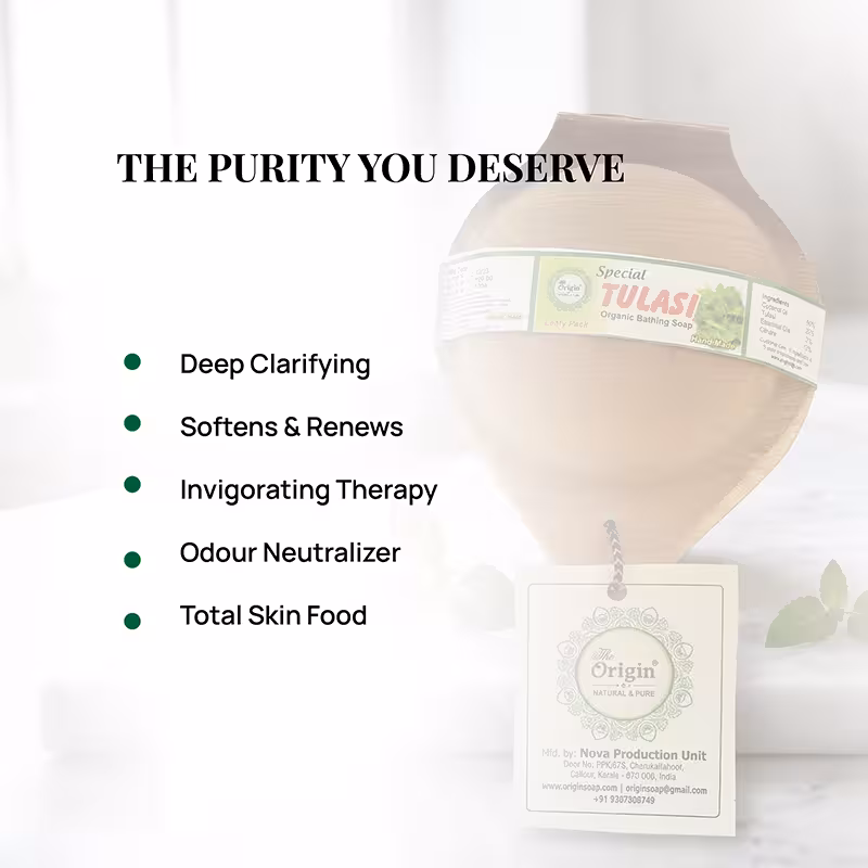 Tulasi Handmade Organic Ayurvedic Soap Herbal Bath Bar